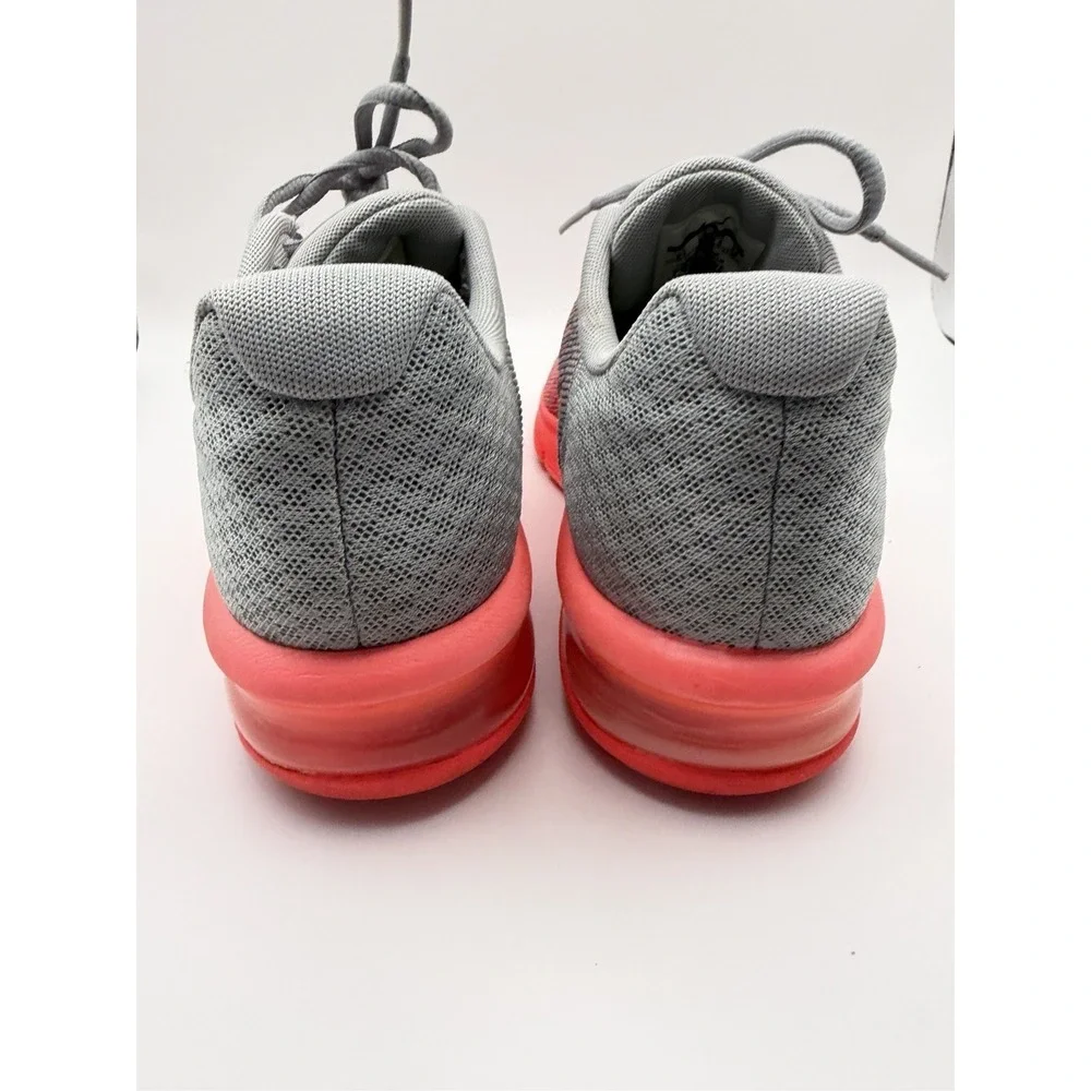 Nike Air Max Sequent 2 GS Gray Hot Punch Running Shoes Youth Size 6Y Athletic